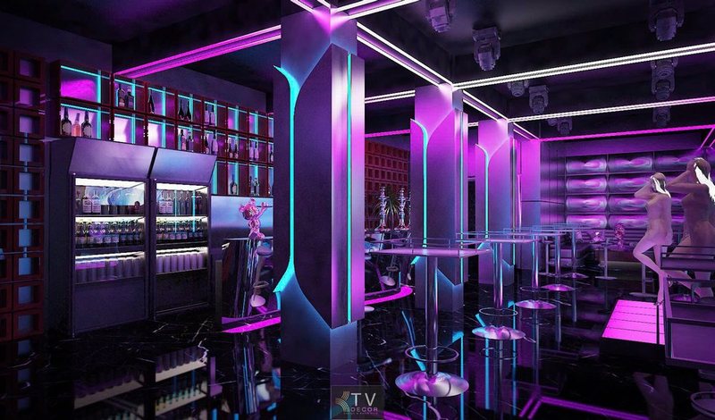 Thiết kế bar club KTV từ trên cao  Không gian nội thất bar club KTV sang trọng 