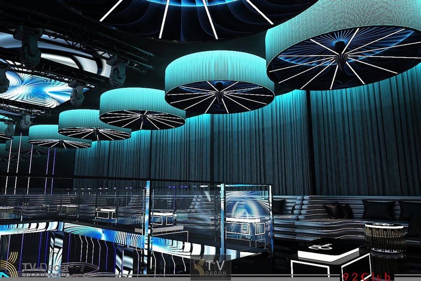 Thiết kế thi công nội thất bar club ấn tượng chuyên nghiệp – KTV Decor thiết kế NIGHTLE BAR CLUB với trần LED 3D sống động, không gian phân tầng và khu vực VIP sang trọng