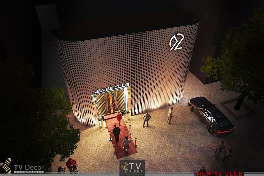 Thiết kế thi công nội thất bar club ấn tượng chuyên nghiệp – KTV Decor thực hiện mặt tiền NEW 92 CLUB hiện đại, sang trọng và đậm chất nightlife 