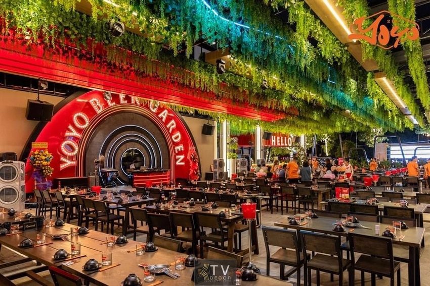 Thiết kế thi công trọn gói Beer Club & Beer Garden chuyên nghiệp không gian mở hiện đại tại YOYO
