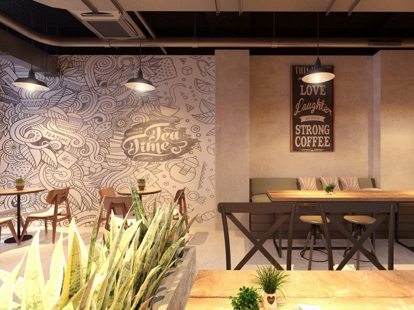 Thiết kế thi công quán cafe phong cách industrial rustic ấm cúng. 1