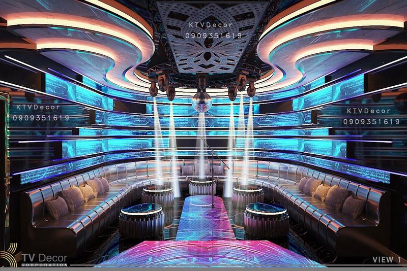 Mẫu thiết kế KTV Karaoke đẹp 2231 – Phòng hát LED ấn tượng chuẩn công nghệ | KTV Decor
