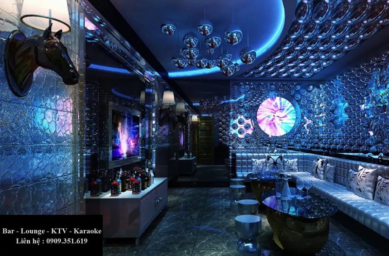 Mẫu thiết kế KTV Karaoke đẹp 2233 – Phòng karaoke ánh sáng LED sang trọng, hiện đại | KTV Decor 