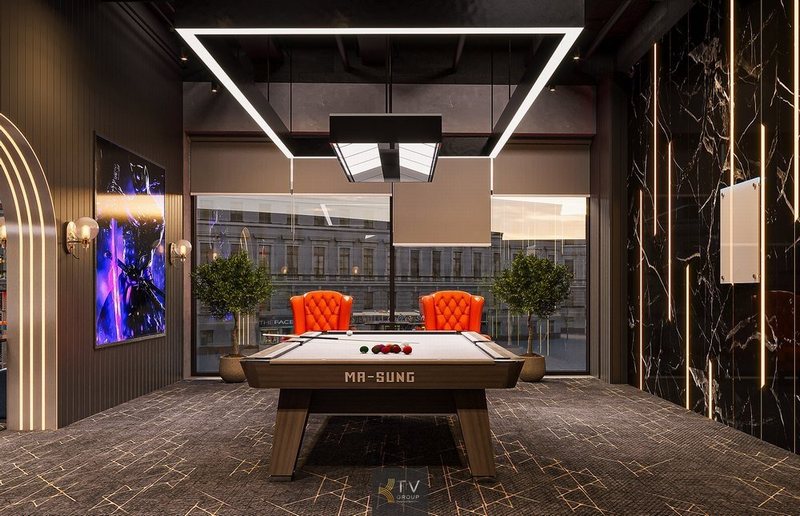 Thiết kế không gian tầng 2 CLB Bida – Lounge, khu VIP & khu trải nghiệm đẳng cấp 67