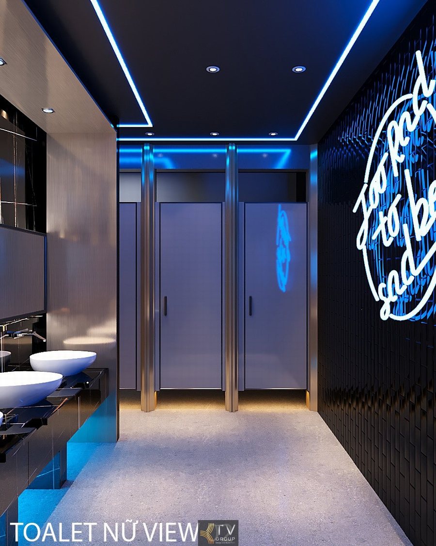 Thi công Lounge Bar phong cách Luxury Future với hiệu ứng ánh sáng nổi bật