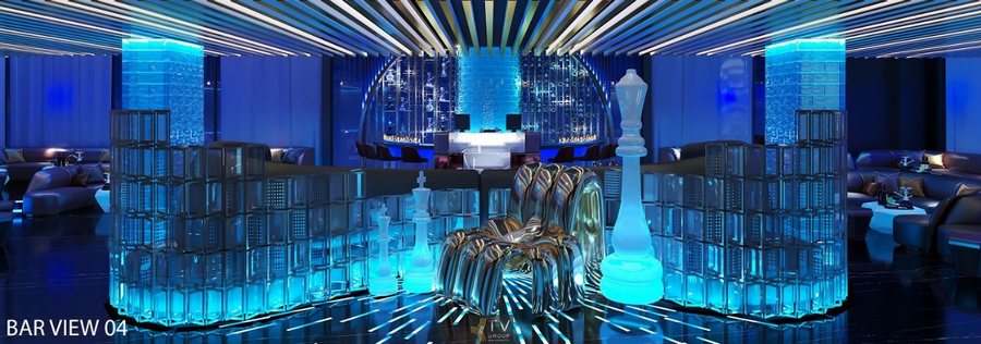 Thi công Lounge VIP cao cấp phong cách Cyber Luxury không gian nightlife sang trọng