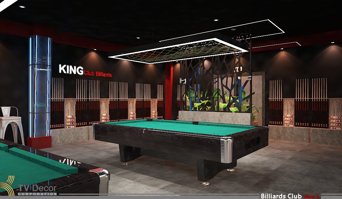 Dự án Câu Lạc Bộ Bi Da (Billiards Club) do KTV DECOR thiết kế và thi công) 3