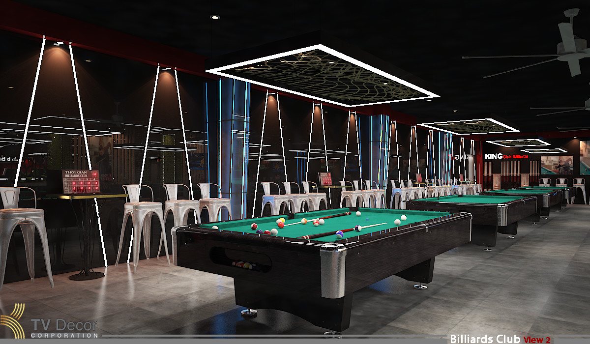 Dự án Câu Lạc Bộ Bi Da (Billiards Club) do KTV DECOR thiết kế và thi công) 