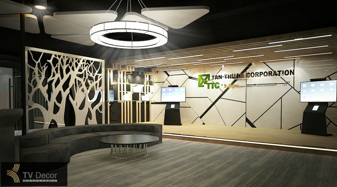 Thiết kế nội thất nhà truyền thống công ty TTC, showroom chuyên nghiệp