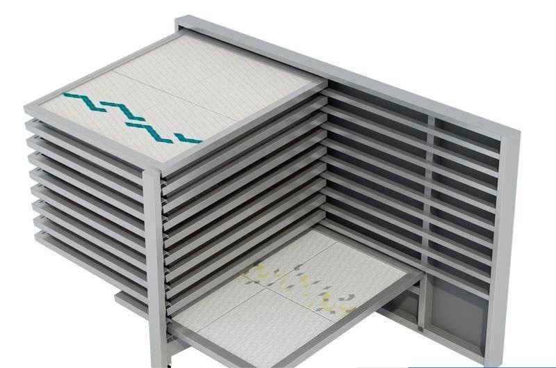 Báo giá kệ gạch lùa và kéo ưa chuộng trong thi công showroom vật liệu xây dựng 21