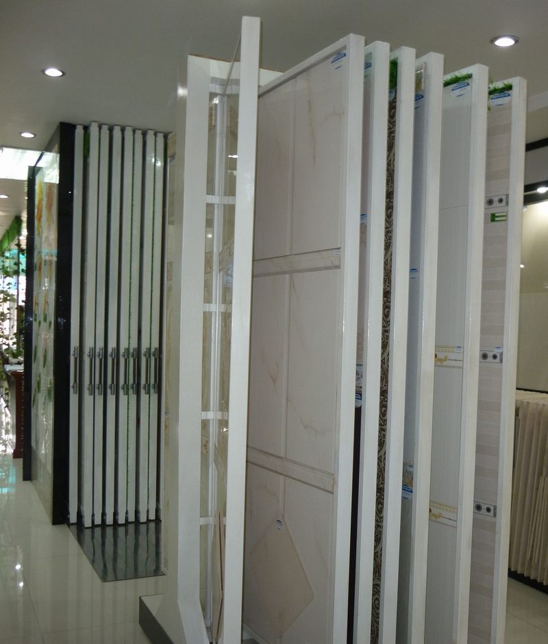 Báo giá kệ gạch lùa và kéo ưa chuộng trong thi công showroom vật liệu xây dựng 26
