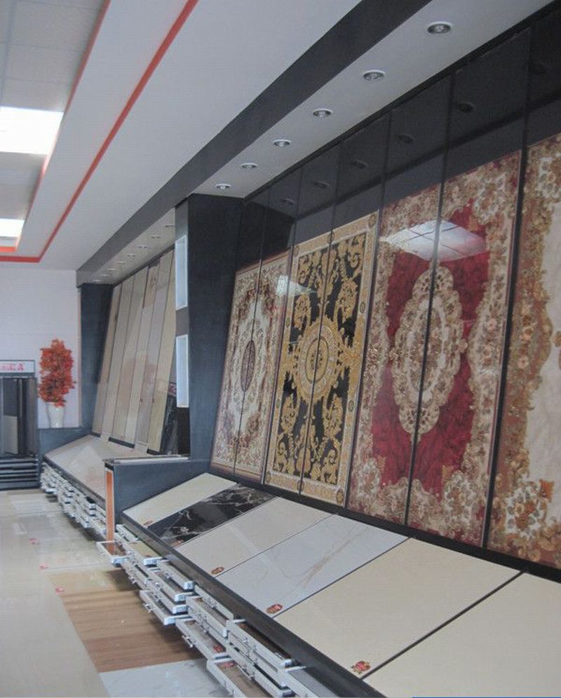 Kệ gạch nghiêng |Thiết kế thi công showroom vật liệu xây dựng 6