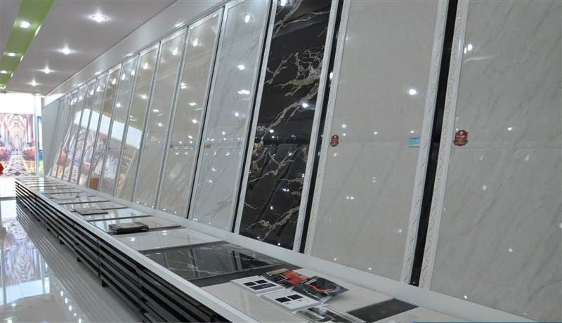 Kệ gạch nghiêng |Thiết kế thi công showroom vật liệu xây dựng 7