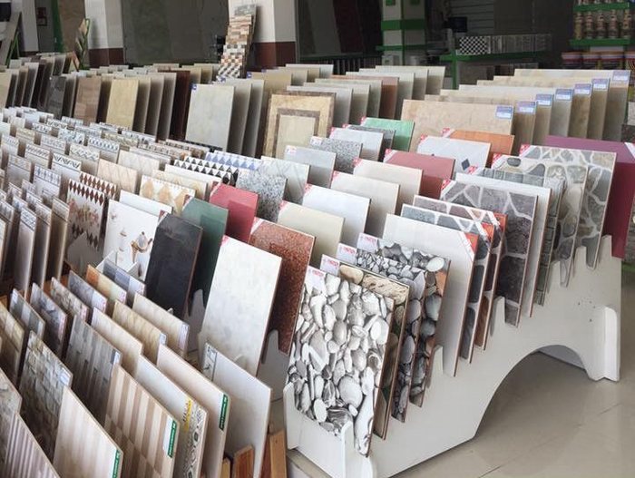 Mẫu kệ gạch lật trong thiết kế thi công cửa hàng kinh doanh vật liệu xây dựng 14