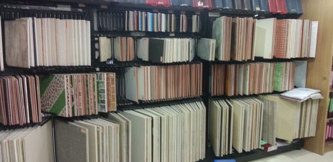 kệ gạch mẫu và giá kệ trưng bày gạch ốp lát 2300