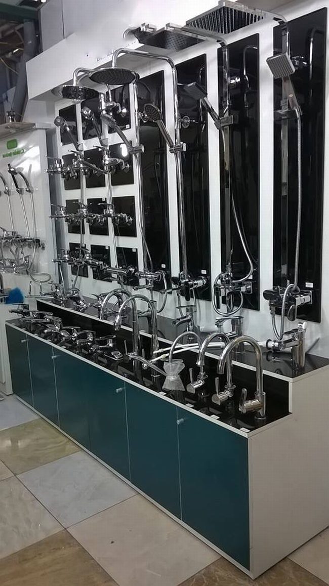 Mẫu kệ gạch mới trong thi công showroom vật liệu xây dựng P1 7