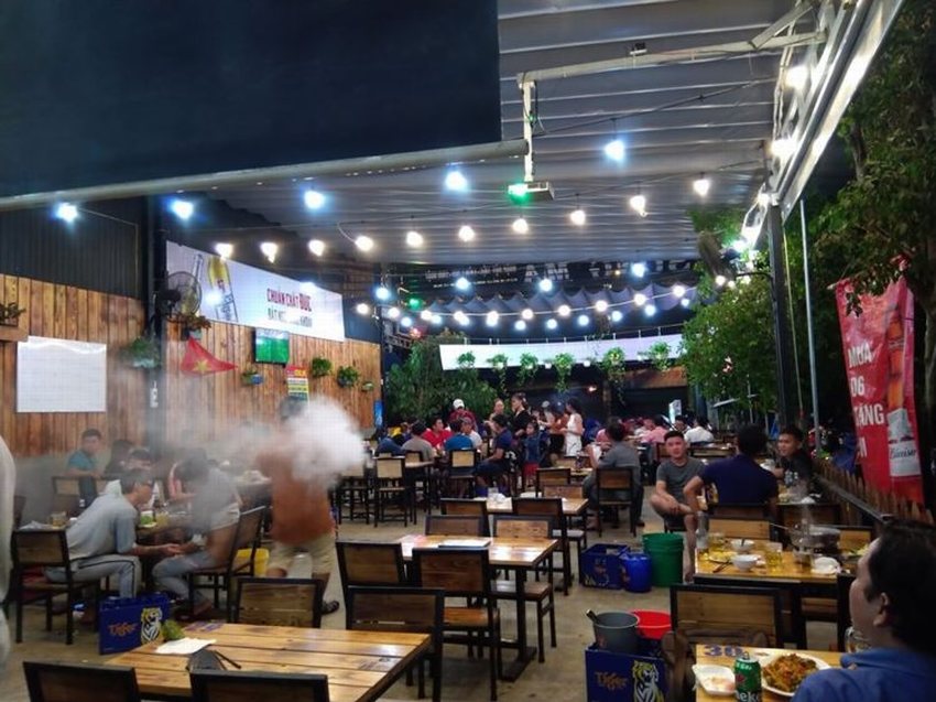 Thiết kế Nhà hàng Quán nhậu khung thép thoáng mát