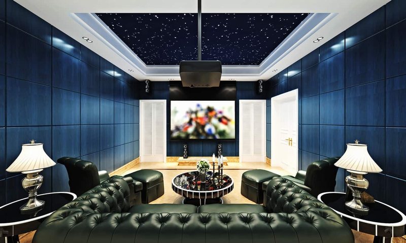 thiết kế thi công nội thất phòng giải trí gia đình karaoke ,phòng phim 24