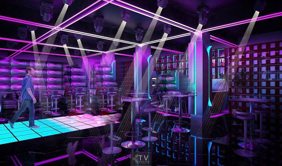 Thiết kế Bar Club thu hút khách bằng công nghệ LED hiện đại. 1