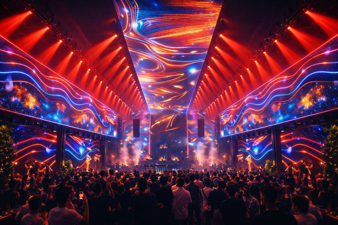 Mẫu thiết kế nội thất Bar Club cao cấp kết hợp hệ thống LED và ánh sáng hiện đại Thiết kế thi công quán Bar Club chuyên nghiệp tối ưu công năng và hiệu quả kinh doanh