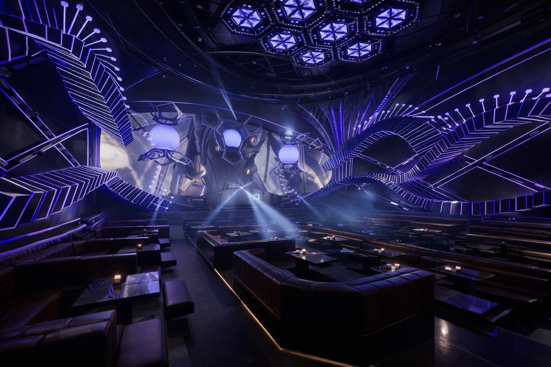 Thiết kế thi công Bar Club hiện đại với sân khấu LED 3D và hệ thống ánh sáng chuyên nghiệp