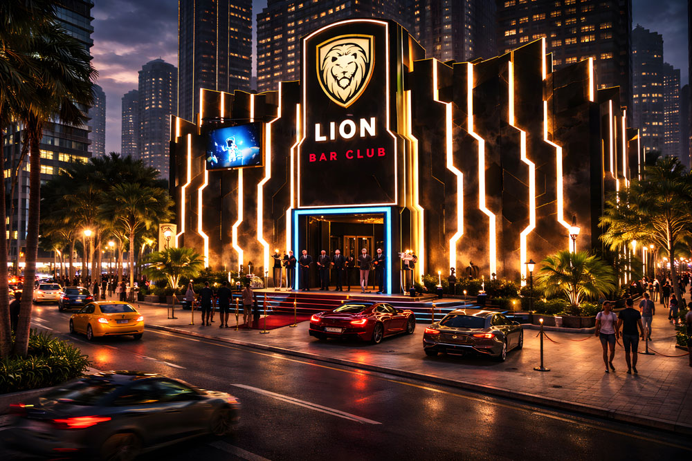 Không gian Nightclub hiện đại kết hợp ánh sáng Beam, Laser và LED nghệ thuật. 