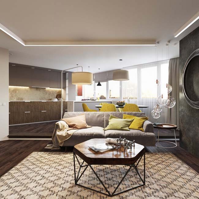 Ý tưởng thiết kế phòng khách đẹp dành cho căn hộ chung cư 13