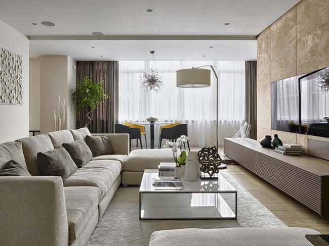 Ý tưởng thiết kế phòng khách đẹp dành cho căn hộ chung cư 87