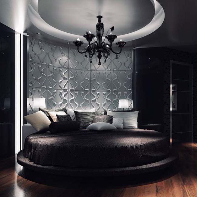 Thiết kế phòng ngủ với tường đẹp hiện đại VỚI vách mỹ thuật 1