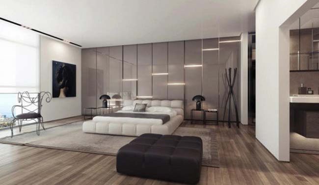 Thiết kế phòng ngủ với tường đẹp hiện đại VỚI vách mỹ thuật 10