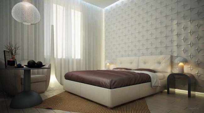 Thiết kế phòng ngủ với tường đẹp hiện đại VỚI vách mỹ thuật11