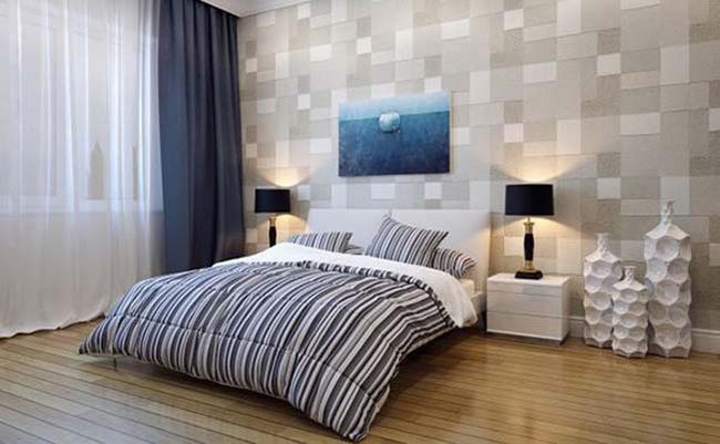 Thiết kế phòng ngủ với tường đẹp hiện đại VỚI vách mỹ thuật 3