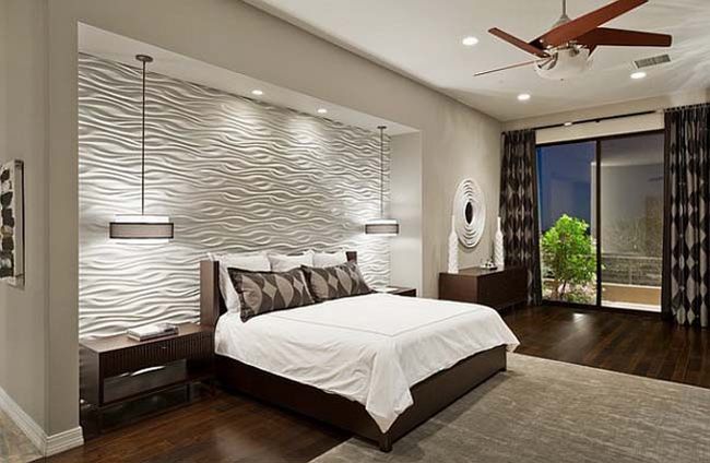 Thiết kế phòng ngủ với tường đẹp hiện đại VỚI vách mỹ thuật 6