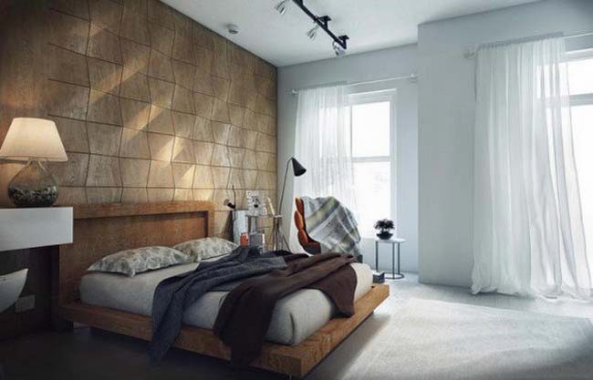 Thiết kế phòng ngủ với tường đẹp hiện đại VỚI vách mỹ thuật 7