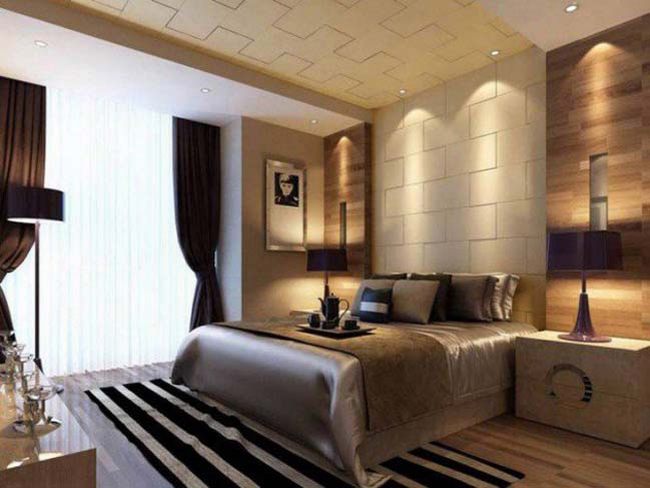 Thiết kế phòng ngủ với tường đẹp hiện đại VỚI vách mỹ thuật 8