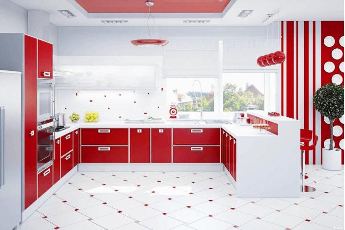 Nội thất tủ bếp nhà bếp tràn ngập sắc màu 29