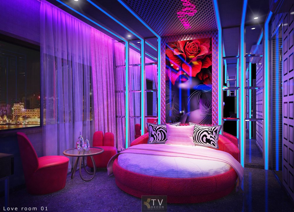 Thiết kế nội thất phòng khách sạn tình yêu  - Love Hotel - 01 5