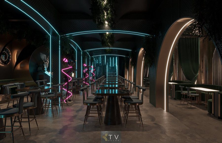 Thiết kế nhà hàng phong cách Lounge Club 16