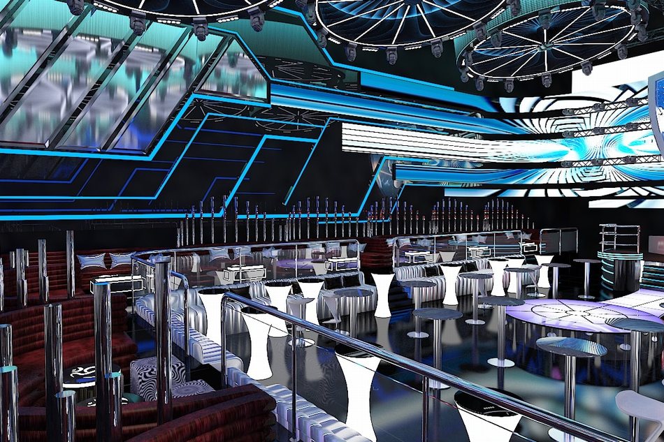 Nội thất Bar Club hiện đại chủ đề không gian vũ trụ