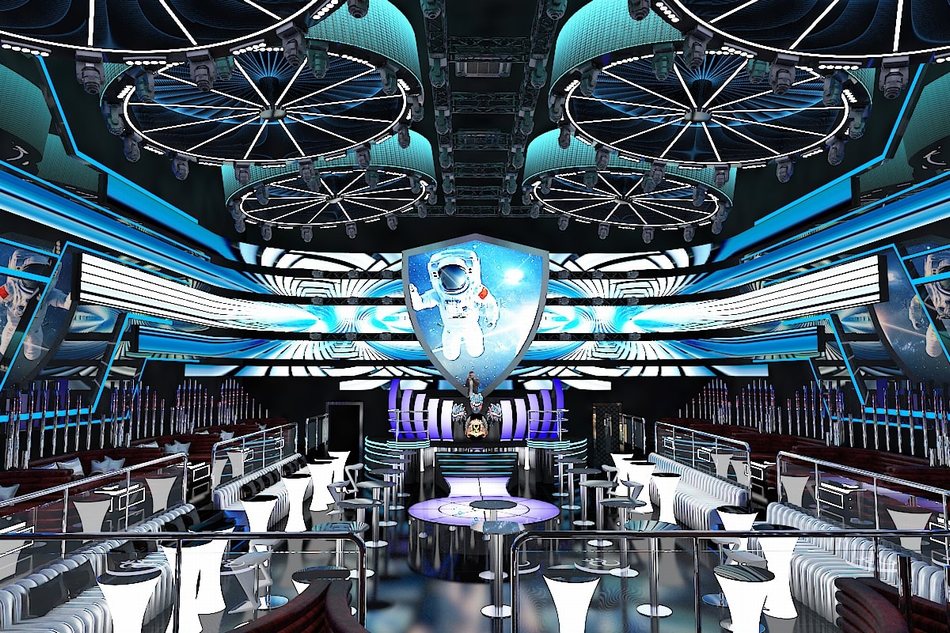 Thiết kế Lounge Club Space ánh sáng Moving Head chuyên nghiệp
