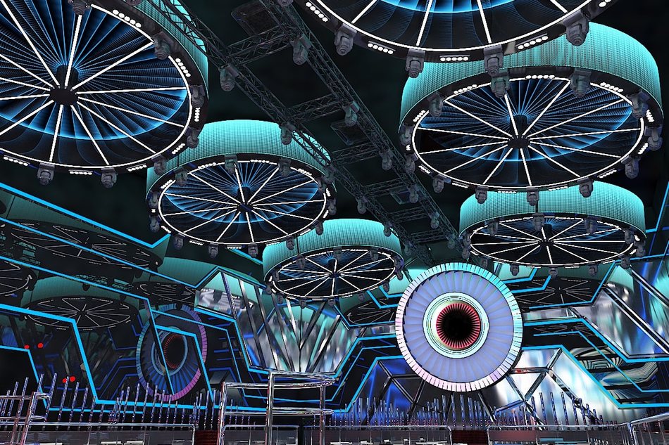 Thiết kế quầy DJ Bar Club phong cách Futuristic hiện đại