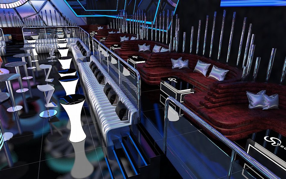 Không gian Bar Club sang trọng với màn hình LED 360 độ