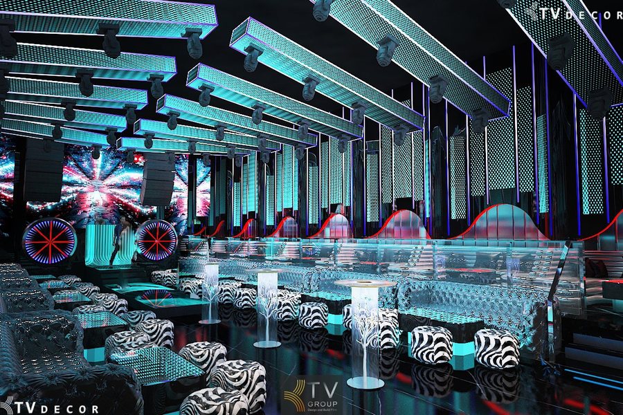 Mẫu Lounge Bar 1000m² hiện đại dành cho mô hình nightlife cao cấp. 