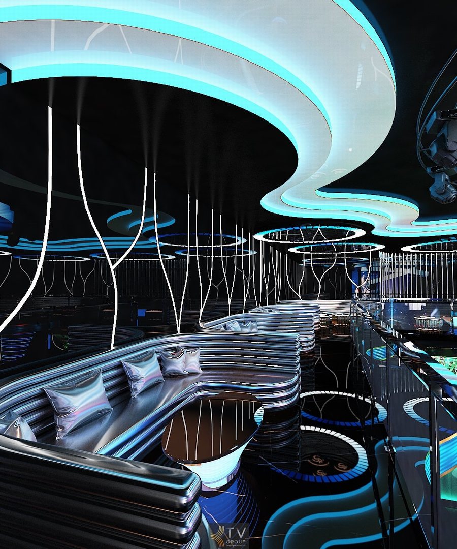 Không gian Chill Lounge sử dụng LED trần Infinity tạo hiệu ứng thị giác ấn tượng. 