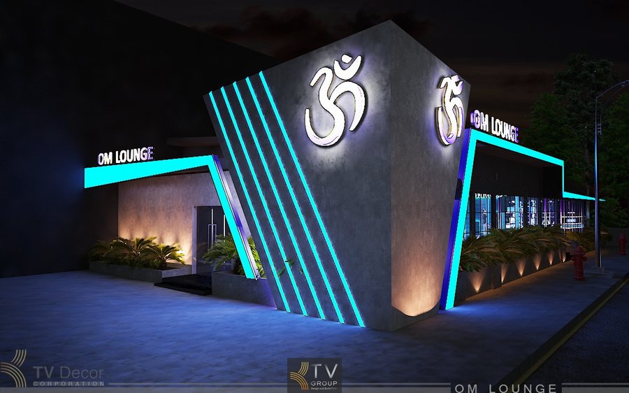 Thiết kế Lounge kết hợp màn hình LED nghệ thuật và ánh sáng thông minh. 