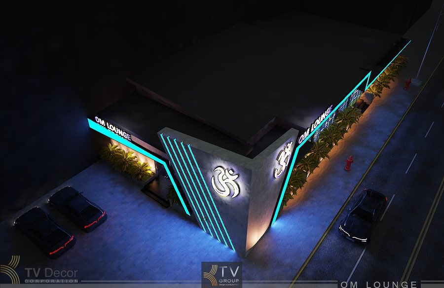 Thiết kế Bar Lounge Vũng Tàu 1000m² phong cách Futuristic Luxury hiện đại. 