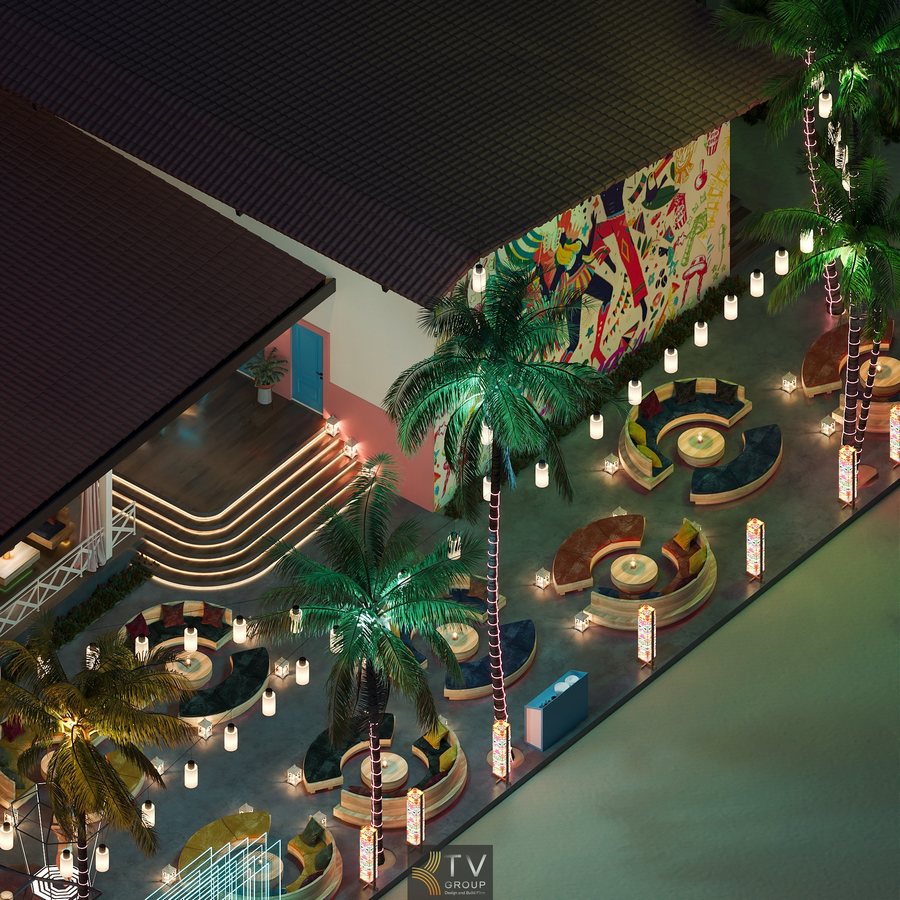 Không gian Beach Club ngoài trời với khu lounge thư giãn ven biển. 2