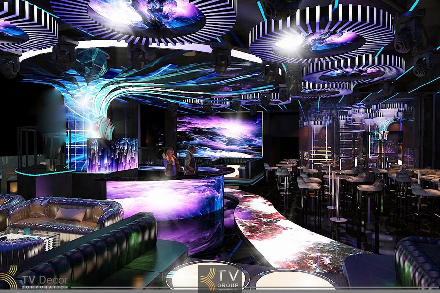 Thi công Sky Bar cao cấp với không gian mở và nội thất Luxury. 