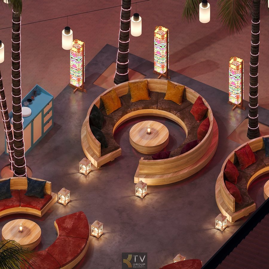Khu ghế sofa ngoài trời dành cho Beach Club cao cấp. 4