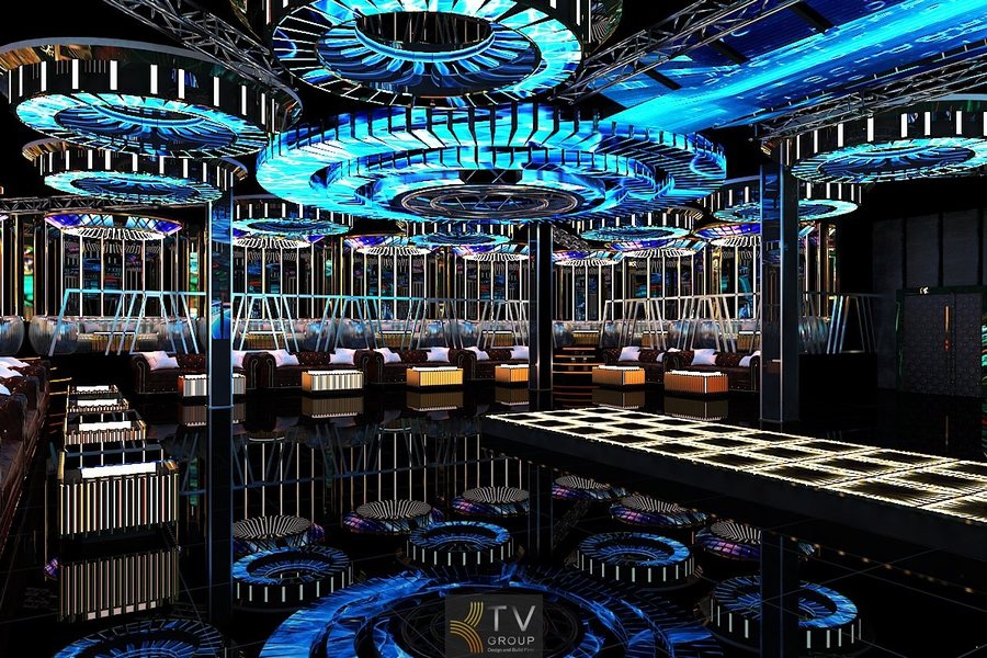 Không gian Lounge Bar hiện đại phù hợp tổ chức DJ show, party, sự kiện âm nhạc và các chương trình giải trí cao cấp. 